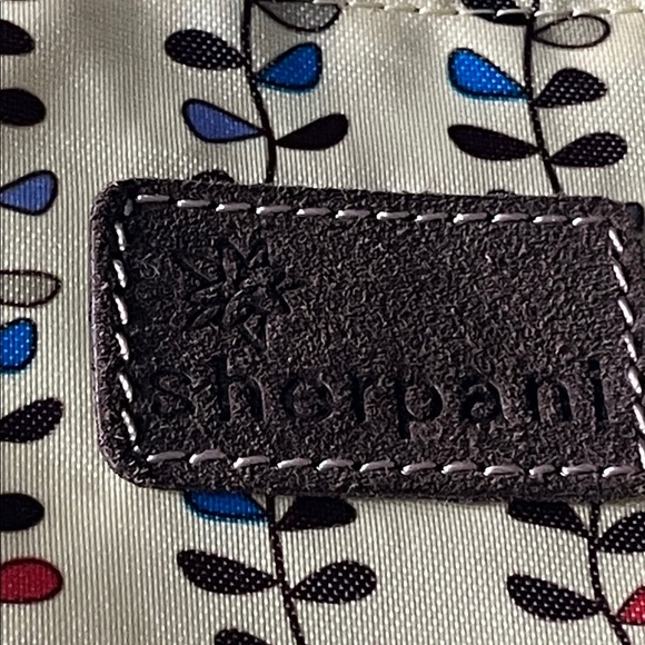 Sherpani Bloom purple canvas double handle tote with suede trim - Picture 7 of 17